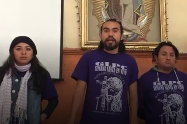 Jóvenes piden apoyo para escenificación de Semana Santa en Tehuacán