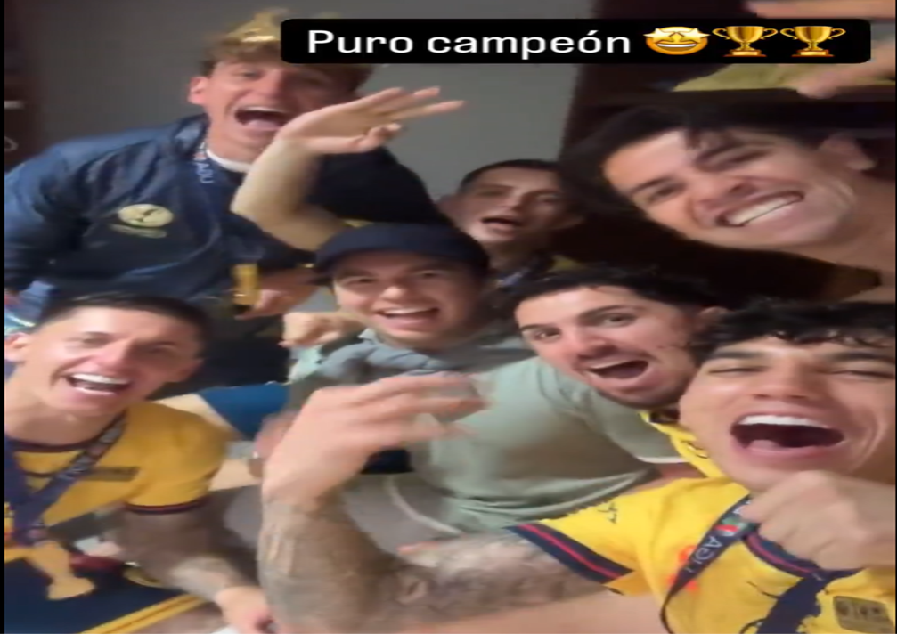 VIDEO Así festejó Sergio Checo Pérez el tricampeonato del América