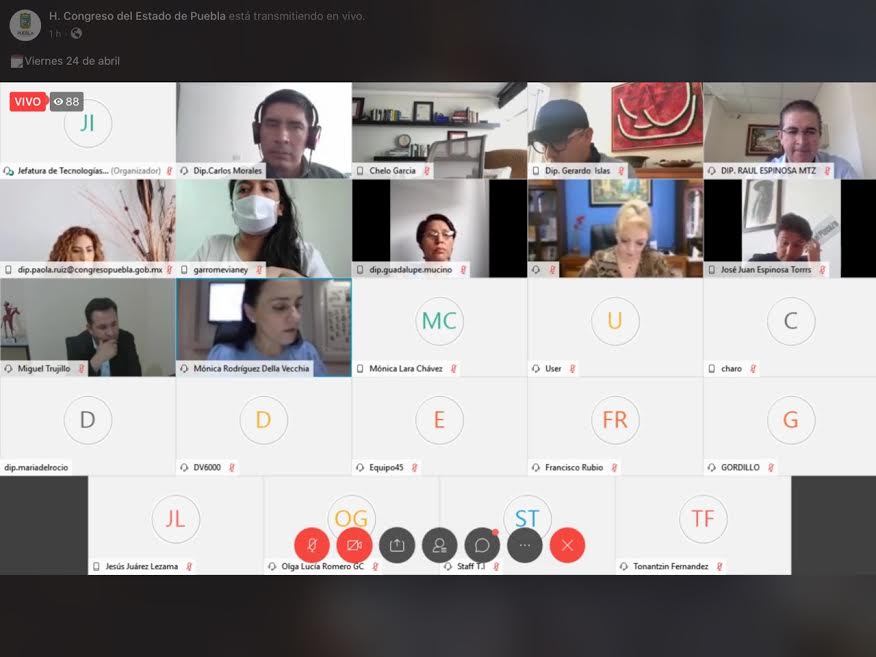 Covid19 genera debate virtual entre diputados locales