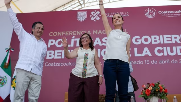 Claudia, Monreal y Adán en Veracruz; Marcelo, soñando con ganar