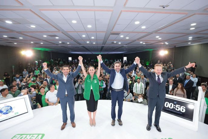 Sheinbaum se puso el chaleco del Verde