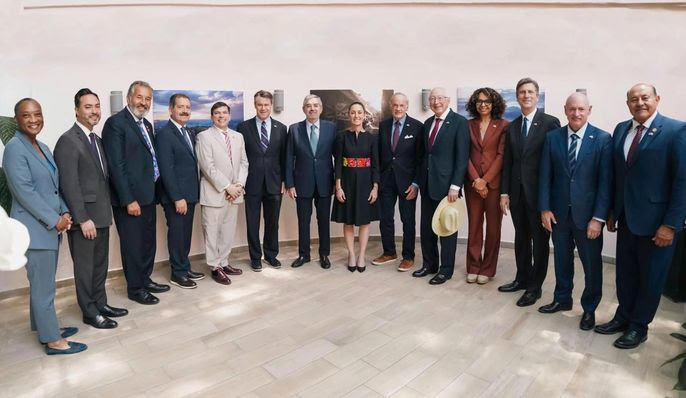 Sheinbaum se reúne con delegados bipartidista de Senadores y Congresistas de USA