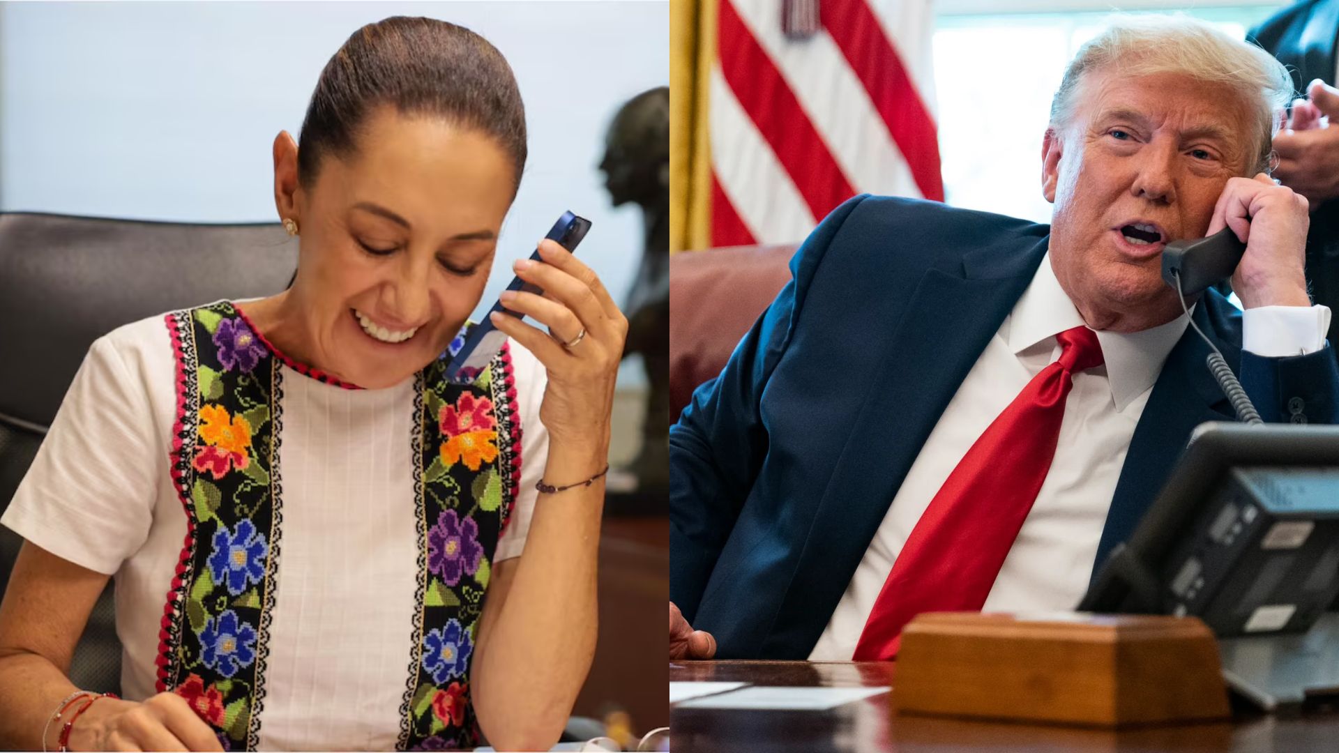 Ante la suspensión de su encuentro, Sheinbaum sostuvo una llamada con Trump