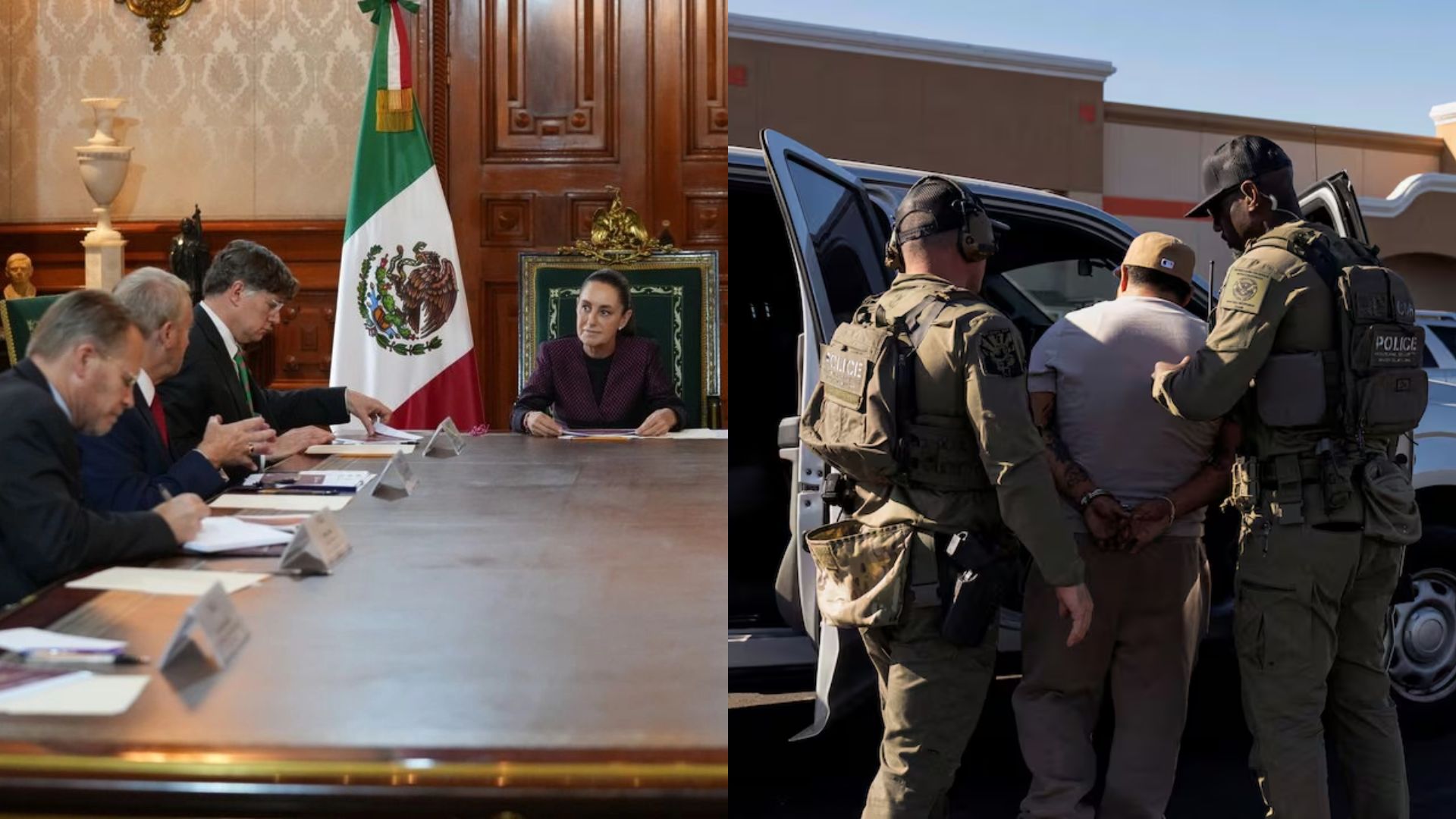 Sheinbaum abordó redadas de migrantes con Landau y el embajador de EU 