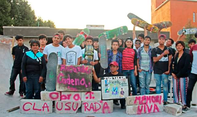Clausuran simbólicamente parque skate en honor a Ricardo Cadena