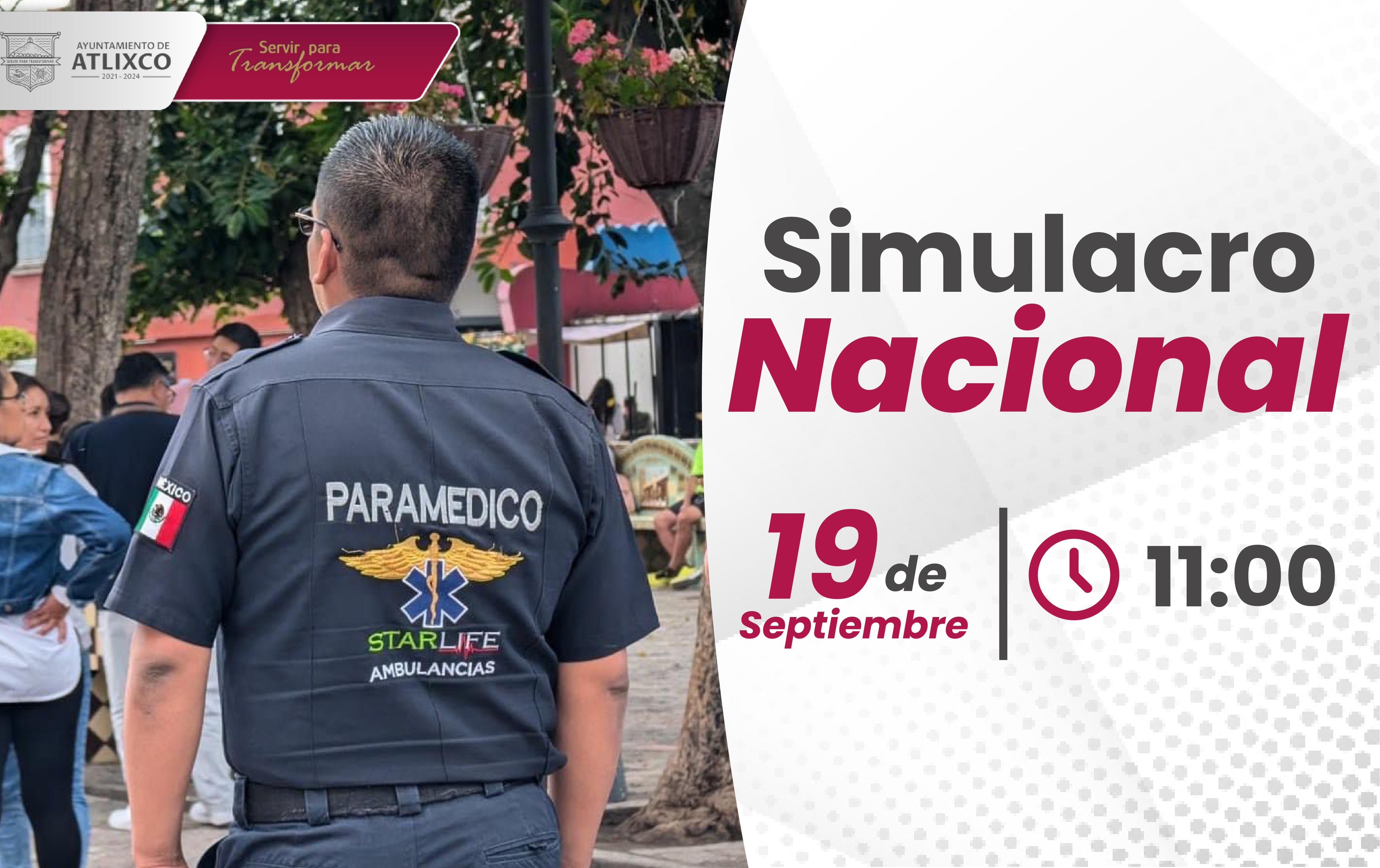 Atlixco está listo para el simulacro nacional del 19 de septiembre 2024