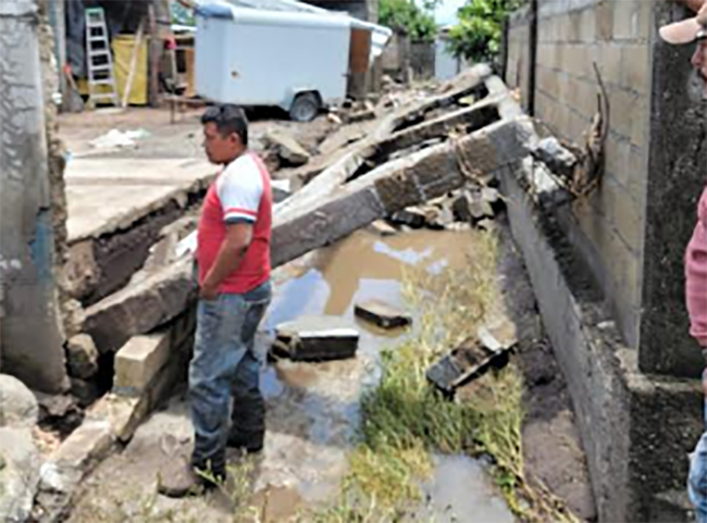 Diez casas afectadas en Tlapanalá por lluvias   