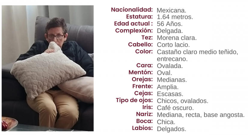 Sonia de 56 años desapareció en la colonia San José Mayorazgo