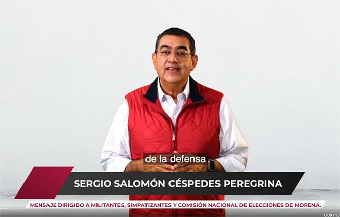Llama Sergio Salomón a la unidad a aspirantes a gubernatura de Puebla