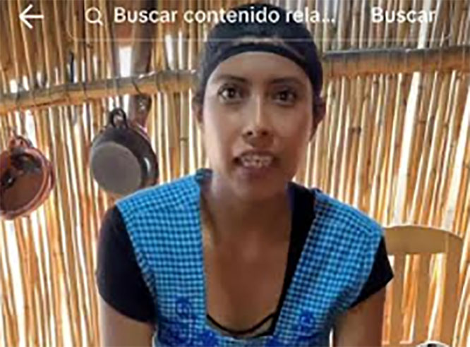 Maura, de Ahuatlán, causa furor en TikTok por sus recetas de cocina