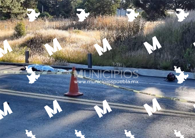 Camión atropella y mata a motociclista en la autopista Puebla-Tlaxcala