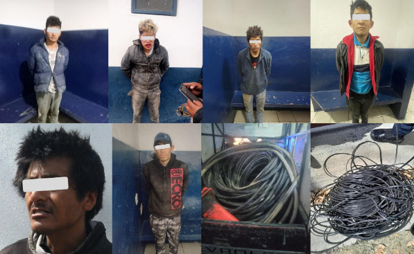 Detiene 11 personas por robo de cable telefónico en Puebla