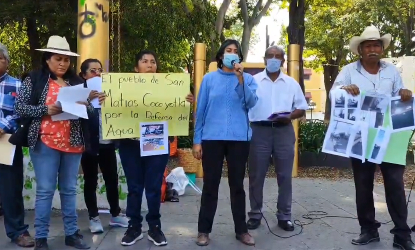 Piden cese al saqueo de agua en San Pedro Cholula