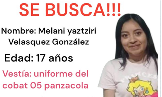 Melani de 17 años desapareció en la zona de San Lorenzo Almecatla