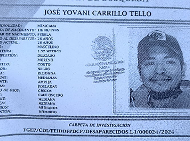 Buscan a José Yovani, despareció en Texmelucan desde el 2 de enero