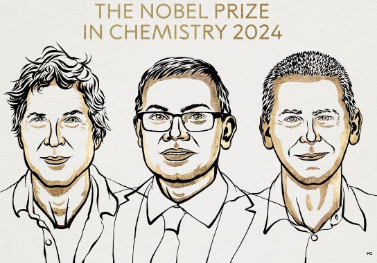 Tres científicos comparten el Premio Nobel de Química 2024 