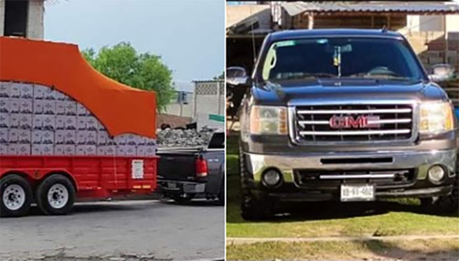 Roban camioneta GMC Sierra con remolque en la Puebla-Orizaba