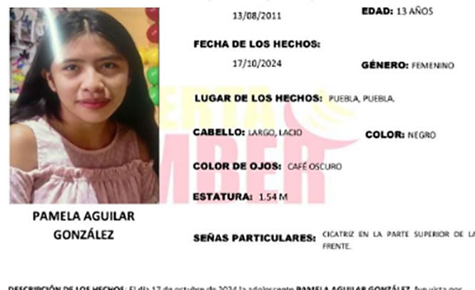 Pamela de 13 años desapareció en la colonia Chula Vista