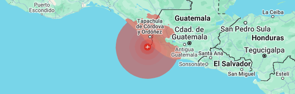 Se registra temblor de 6.4 en frontera entre México y Guatemala