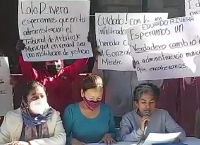 Sindicalizados piden a Eduardo Rivera acabar con aviadores en el Ayuntamiento de Puebla
