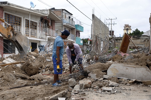 Concluida apenas 17% de la reconstrucción de Puebla tras el 19s
