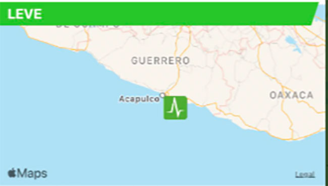 Vuelve a temblar en Acapulco; ahora magnitud 4.2 ubicado 