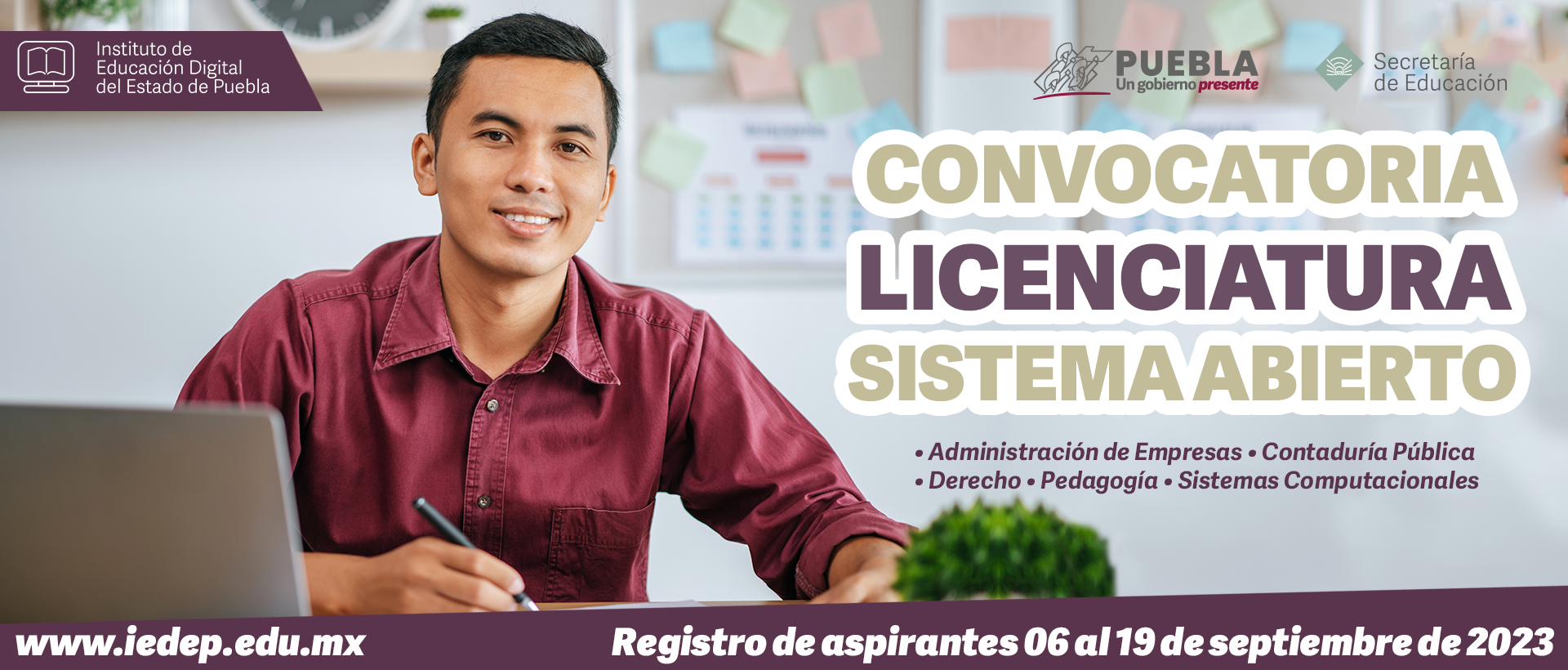 Abre gobierno de Puebla convocatoria de estudios universitarios de manera abierta