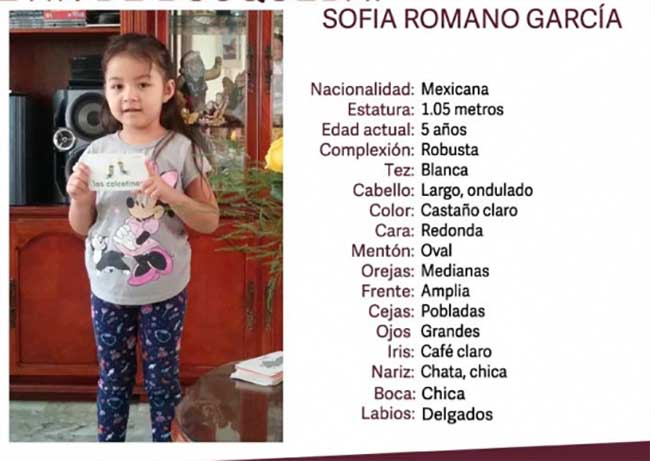 Desaparece Sofía de 5 años en Granjas de San Isidro en Puebla