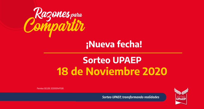 Sorteo UPAEP cambia de fecha; se realizará el 18 de noviembre