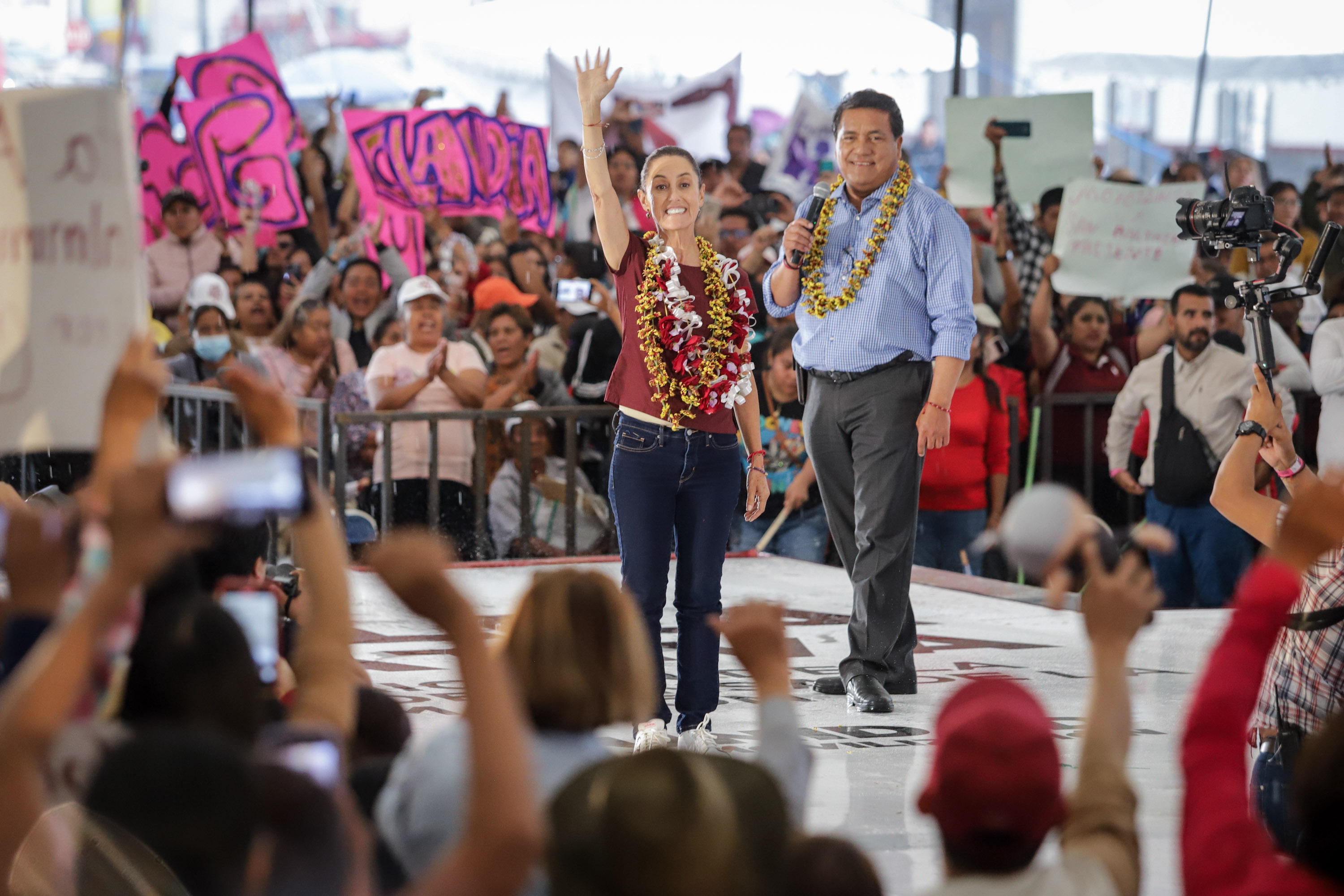 Es tiempo de las mujeres: Sheinbaum en asamblea en Huejotzingo