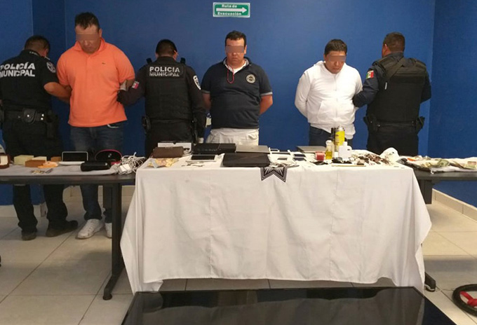 Ssptm de Cholula detiene a asaltantes de casa habitación