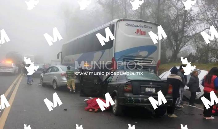 Carambola dejó un muerto en carretera de Huauchinango