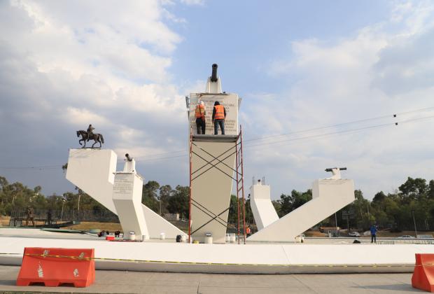 VIDEO Realizan mantenimiento al Mausoleo del General Ignacio Zaragoza