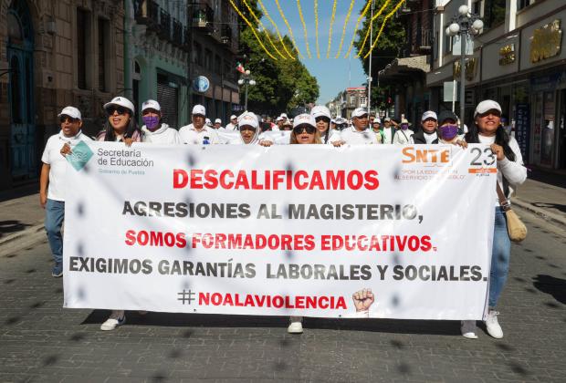 VIDEO Personal del SNTE 23 marcha por la paz