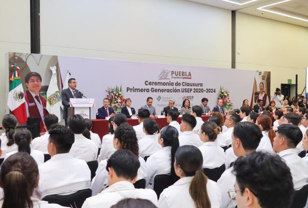 Céspedes anuncia ampliación de la Universidad de la Salud de Puebla