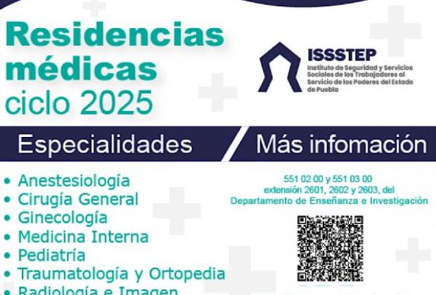 Iniciará ISSSTEP primer periodo de ingreso a residencias médicas 2024-2025