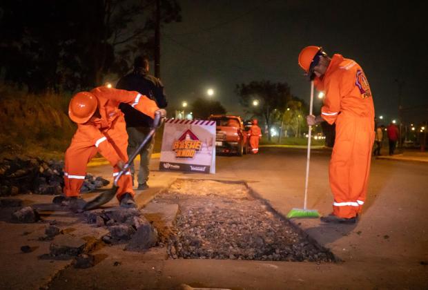 Destinan más de 100 mdp al programa nocturno Bacheando Puebla 2025