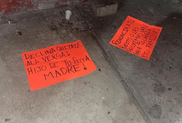 Balean y dejan mensaje amenazante en casa del presidente de Xiutetelco