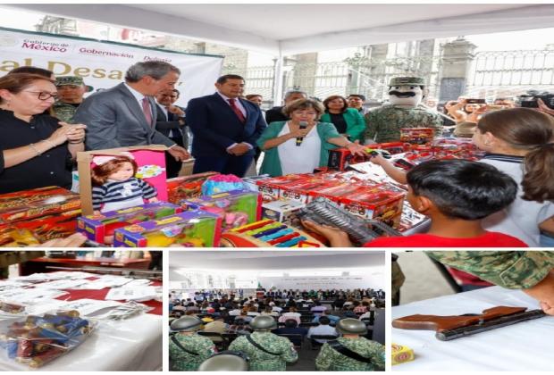 Con desarme voluntario, gobierno federal y estatal impulsan construcción de la paz