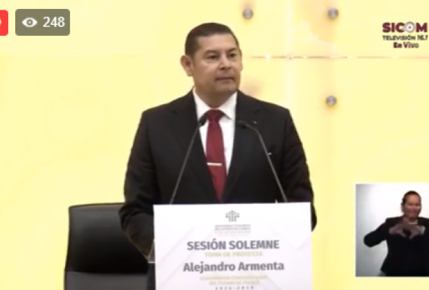 Armenta rinde protesta como gobernador de Puebla