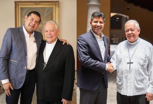 Arzobispo de Puebla se reúne con Alejandro Armenta y Eduardo Rivera