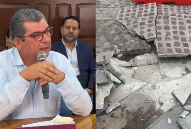 Regidor afirma que colapso de obra en Avenida Juárez no es culpa de exalcaldes 