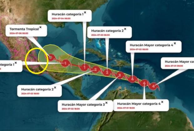 El huracán Beryl impactaría a Puebla el próximo fin de semana: Céspedes