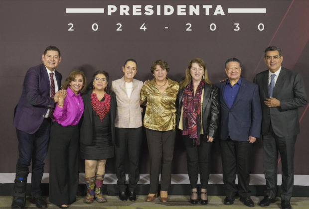 Sheinbaum se reúne con Céspedes y Armenta para definir proyectos en Puebla