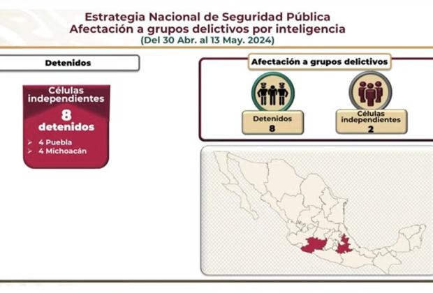Ubica y desmantela Sedena células delictivas en Puebla y Michoacán