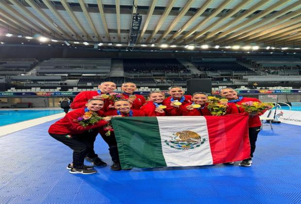 México se vuelve a bañar en oro en Natación Artística