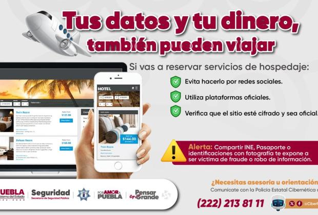 SSP de Puebla alerta de fraude en internet por paquetes vacacionales