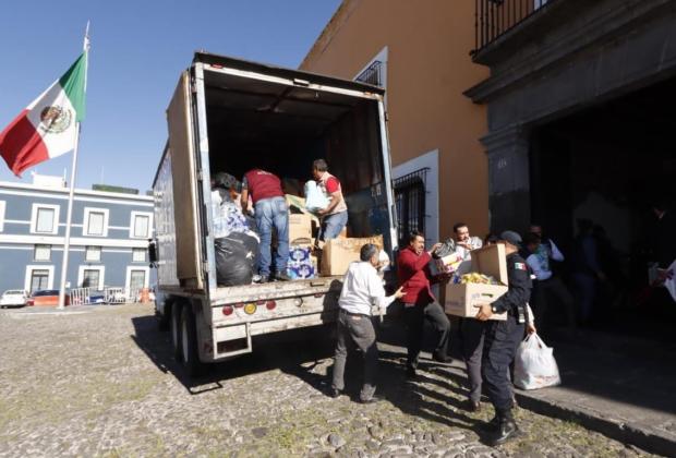 Puebla envía 10 toneladas víveres a damnificados por huracán John en Guerrero