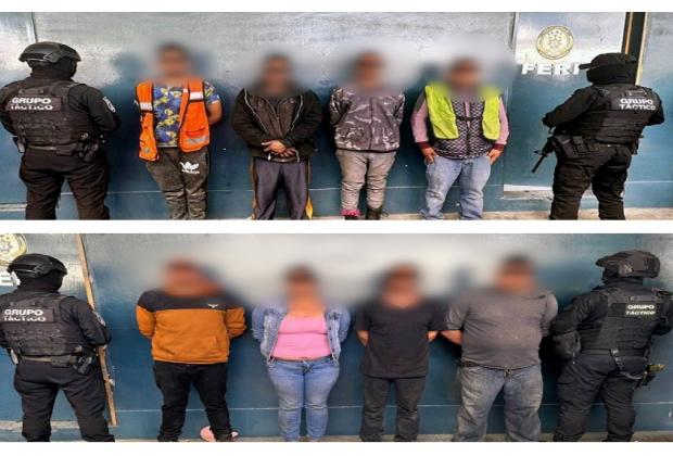 Ellos son los 14 huachicoleros detenidos en Tlahuapan