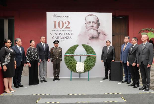 Preside MBH ceremonia al 102 aniversario luctuoso de Venustiano Carranza